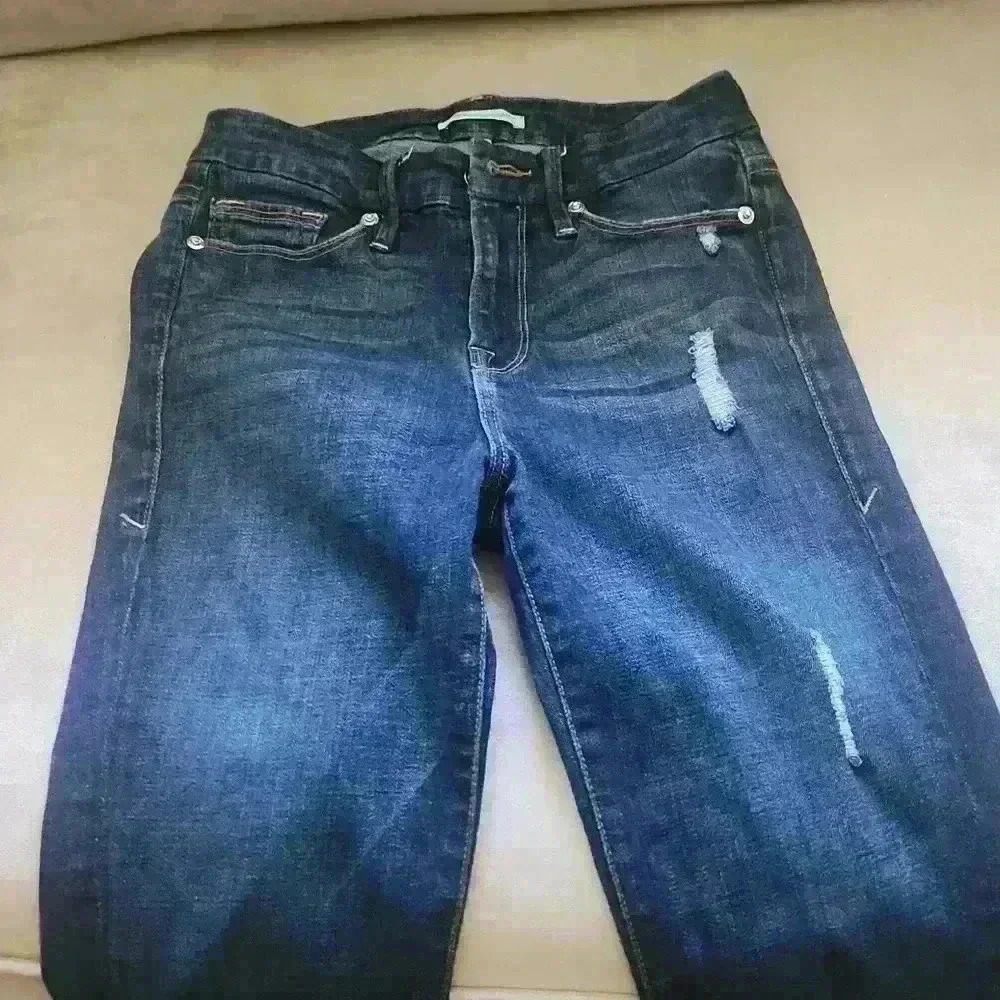 Good American Legs Chewed Jeans